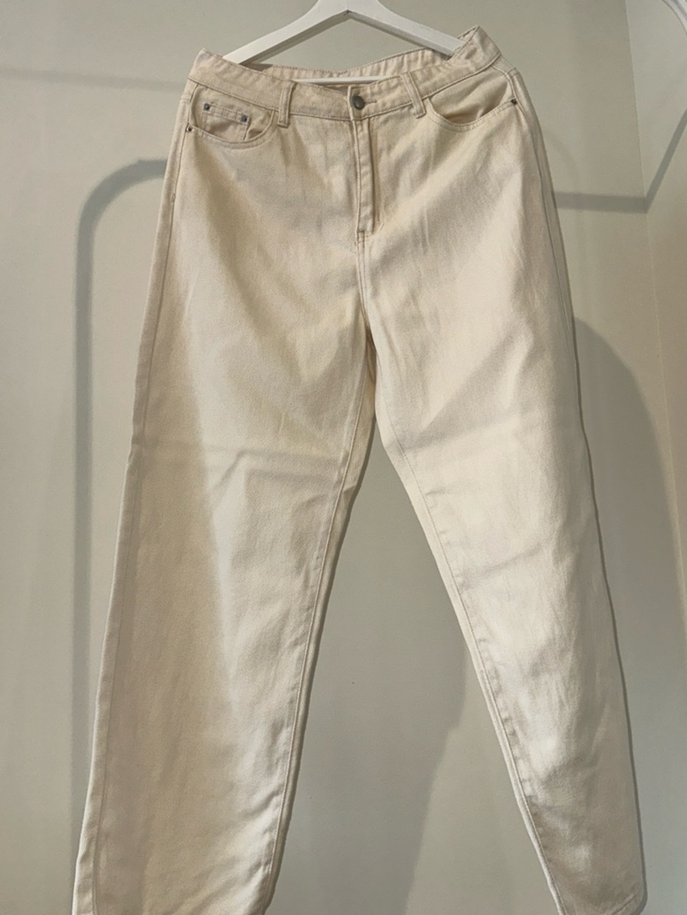 Dazy Ivory Ecru Denim Jeans Women's US 8 Soft Wide Leg